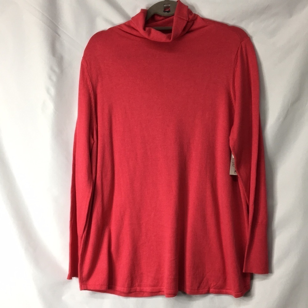 Nic & Zoe Women’s Pink Vital Turtleneck Sweater Size 2XL NEW with Tags